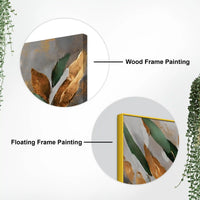 Designer Abstract Leaf Texture Wall Canvas Painting for Interiors