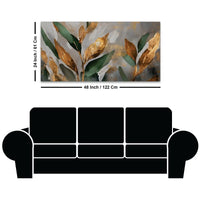 Designer Abstract Leaf Texture Wall Canvas Painting for Interiors