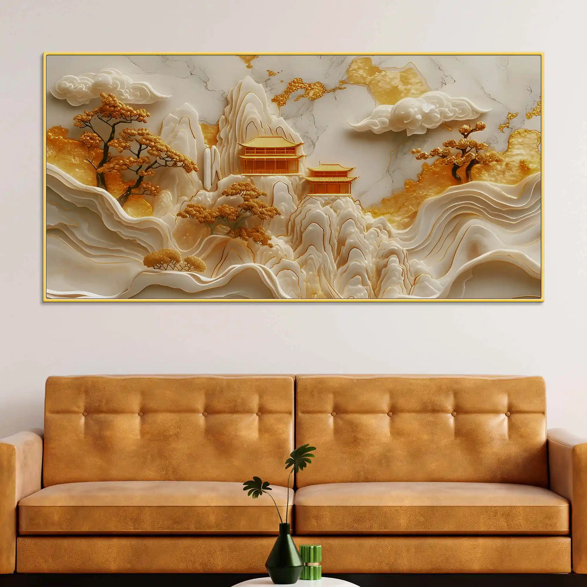 Designer Abstract Mountain Canvas Painting for Home Décor