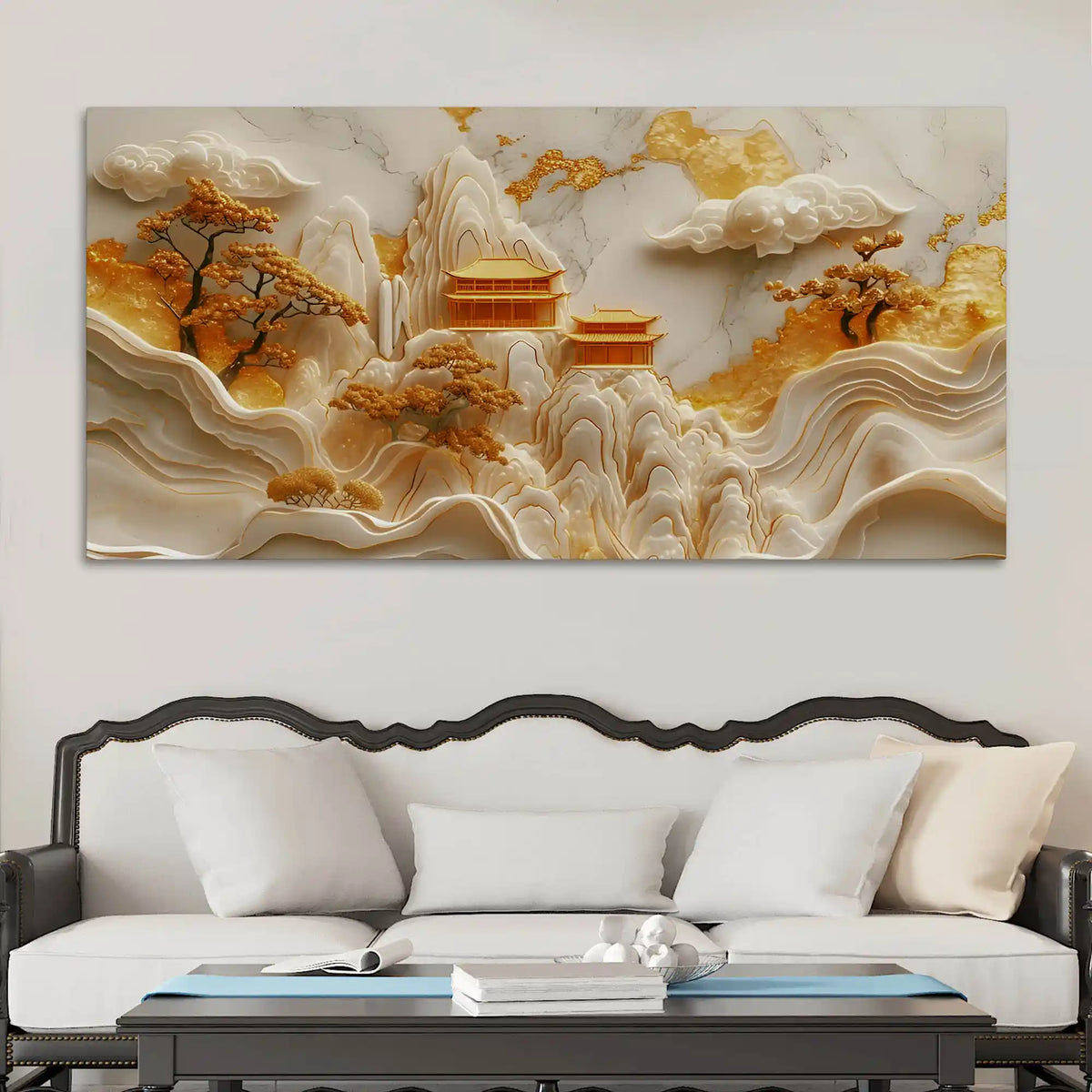 Designer Abstract Mountain Canvas Painting for Home Décor