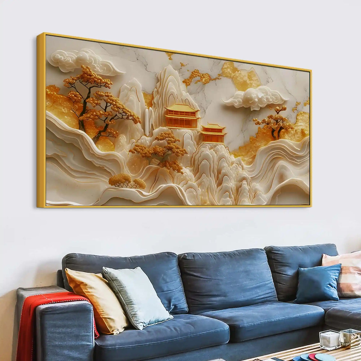 Designer Abstract Mountain Canvas Painting for Home Décor