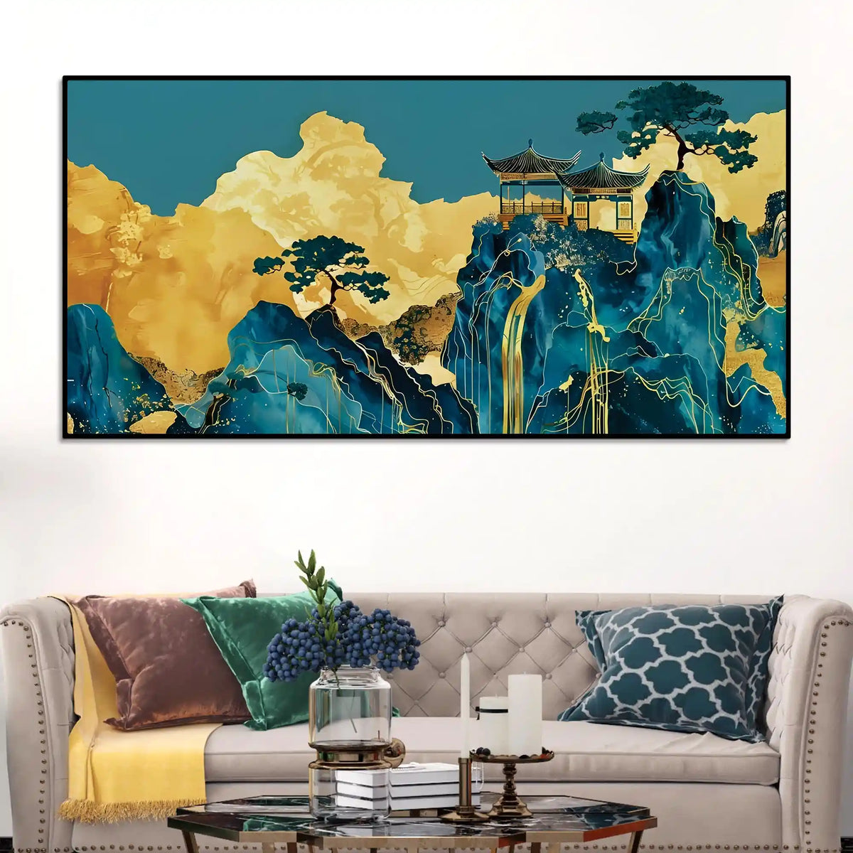 Designer Abstract Mountain Canvas Wall Painting