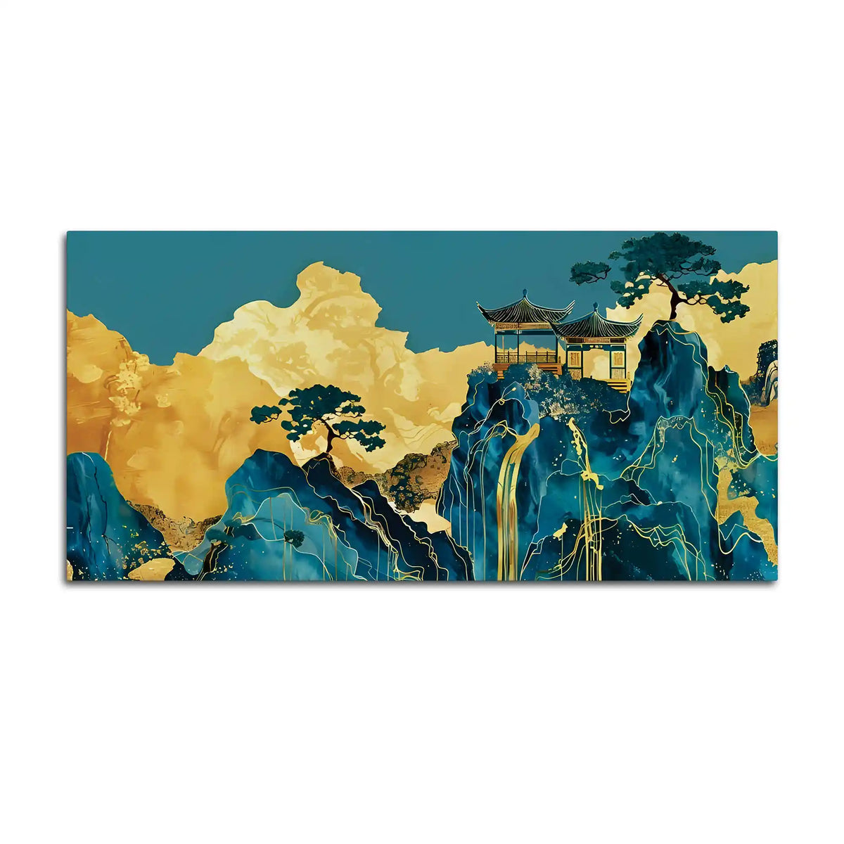 Designer Abstract Mountain Canvas Wall Painting