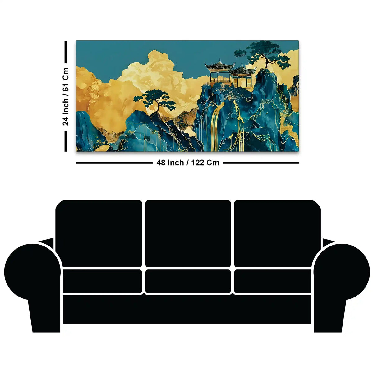 Designer Abstract Mountain Canvas Wall Painting