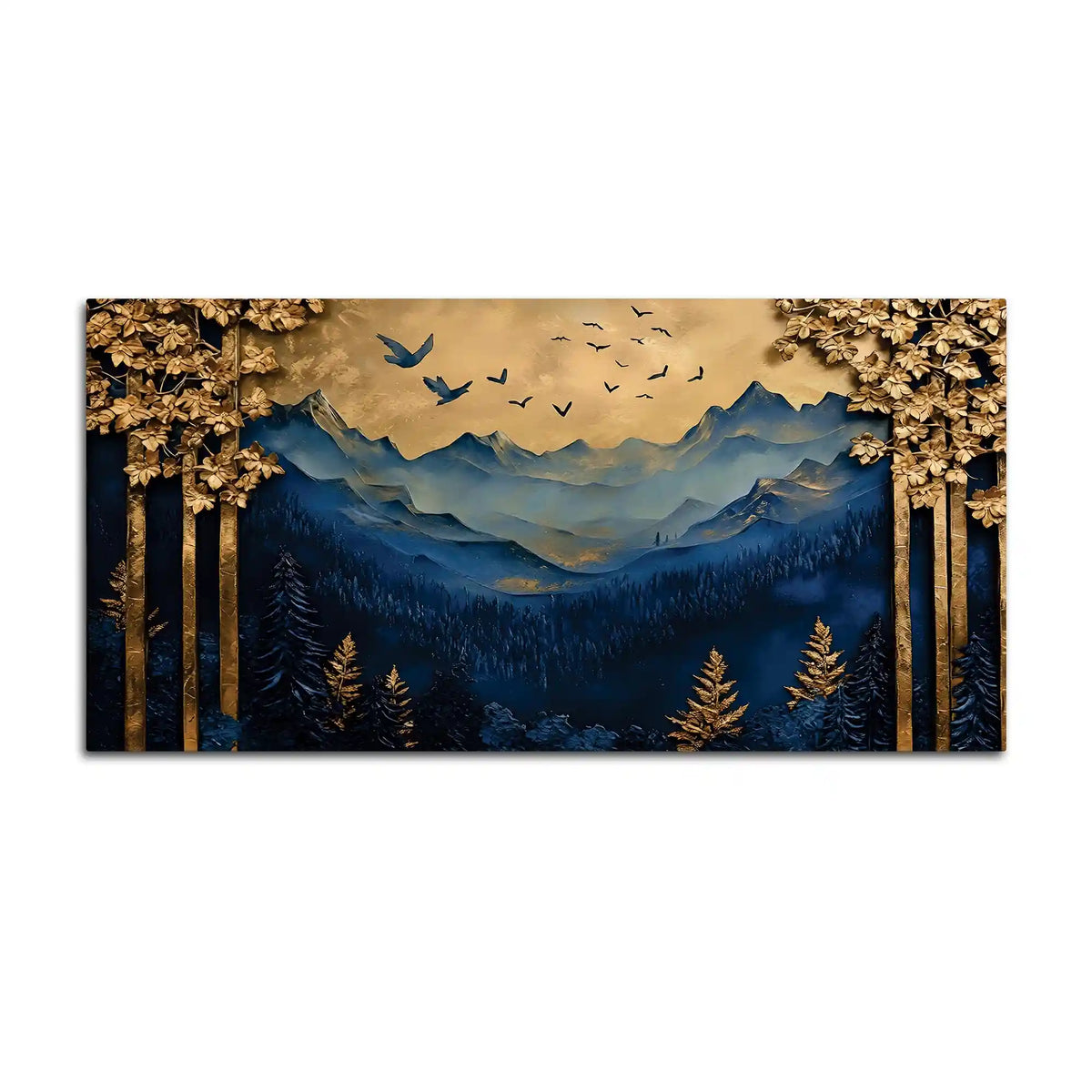 Designer Abstract Mountain Canvas Wall Painting for Modern Décor