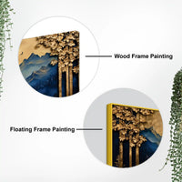 Designer Abstract Mountain Canvas Wall Painting for Modern Décor