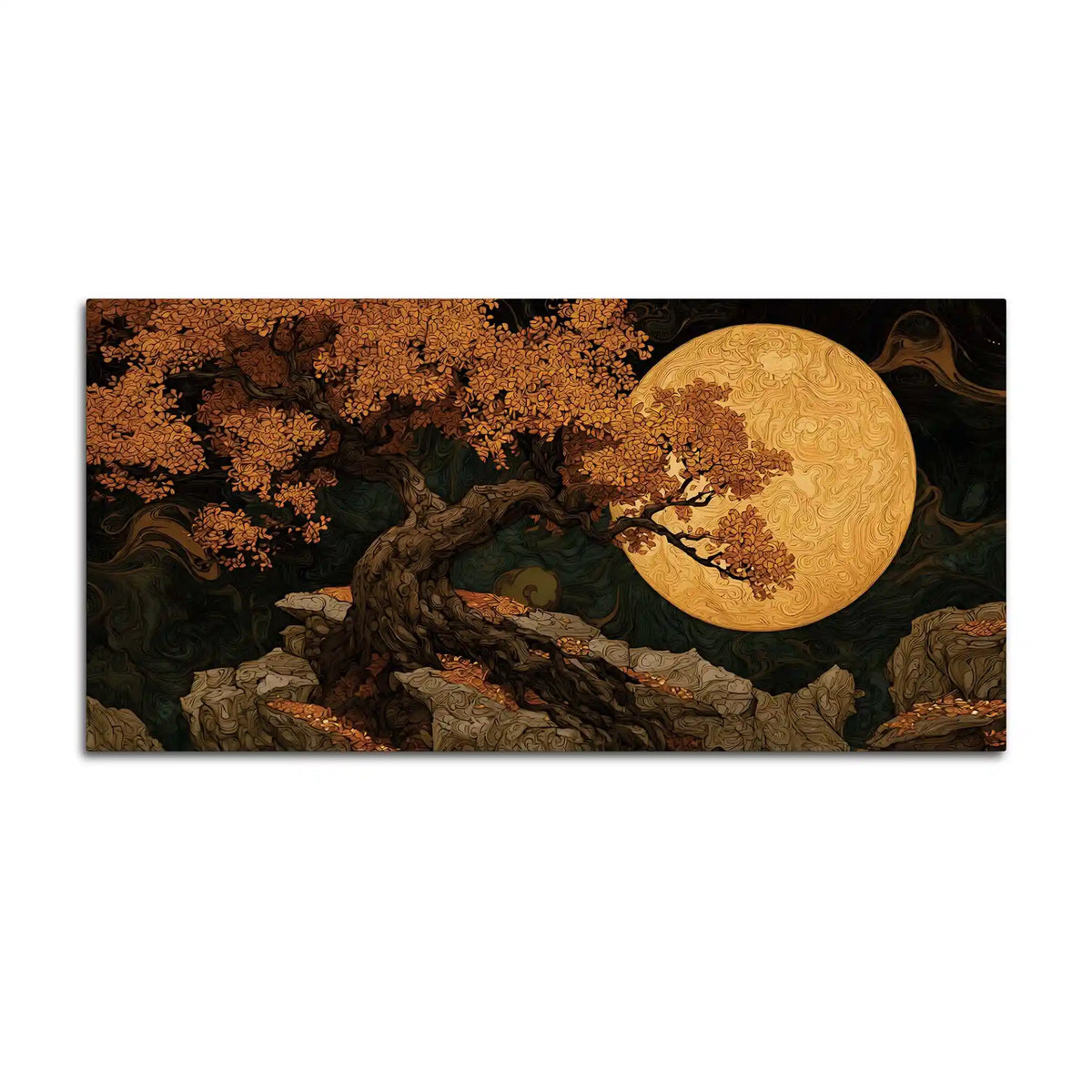 Designer Abstract Tree Canvas Wall Art Painting for Home Decor