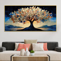 Designer Abstract Tree Canvas Wall Painting for Living Room