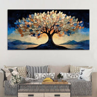 Designer Abstract Tree Canvas Wall Painting for Living Room