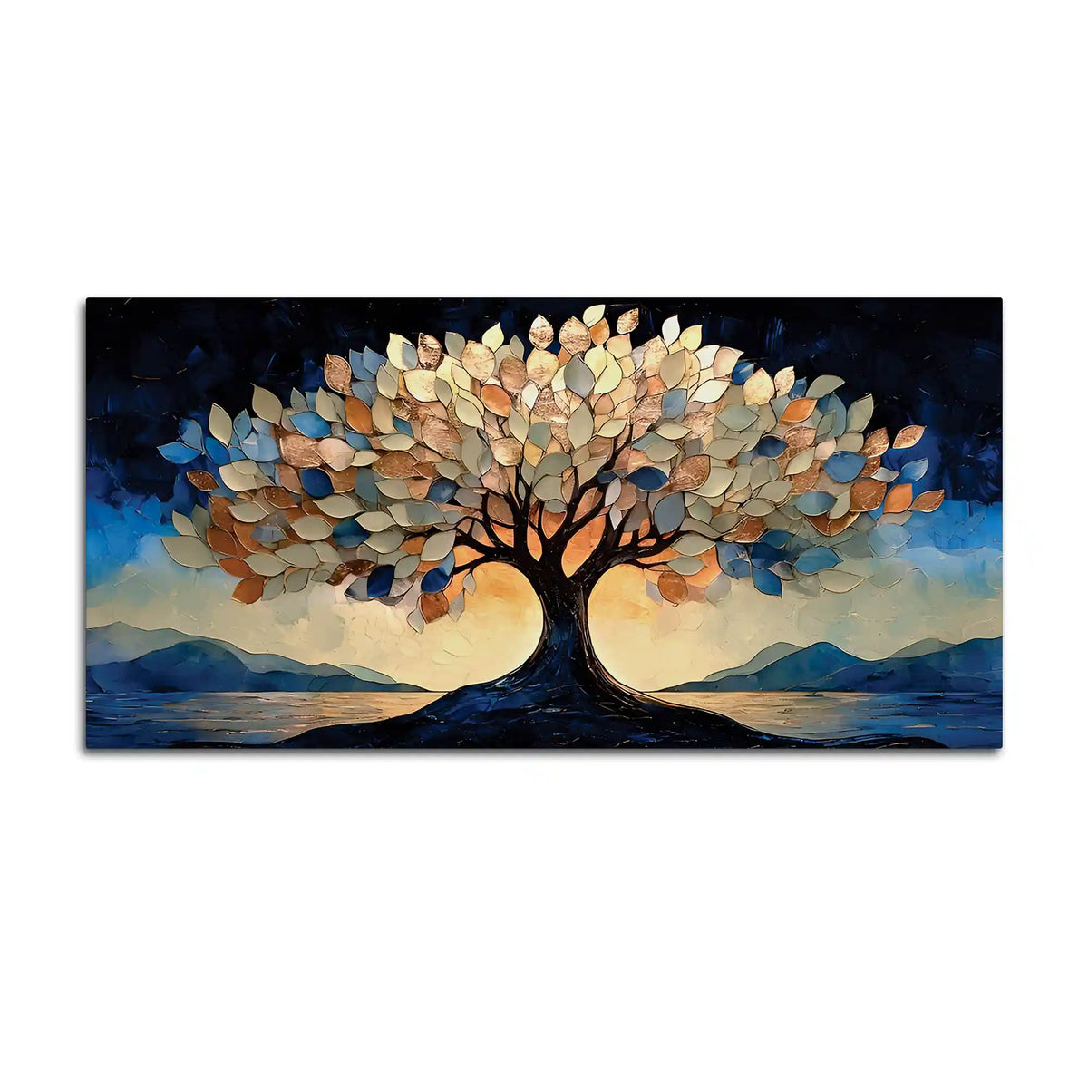 Designer Abstract Tree Canvas Wall Painting for Living Room