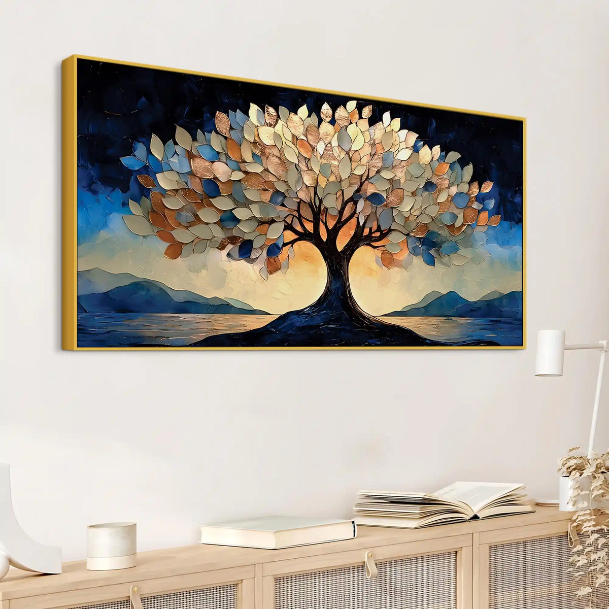 Designer Abstract Tree Canvas Wall Painting for Living Room