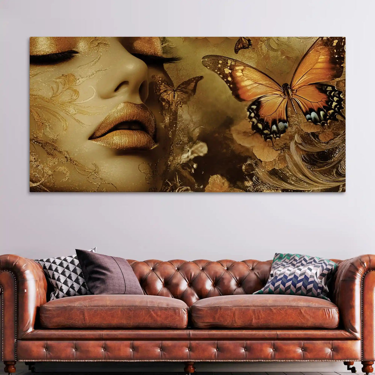 Designer Abstract Woman Face Canvas Wall Art Painting