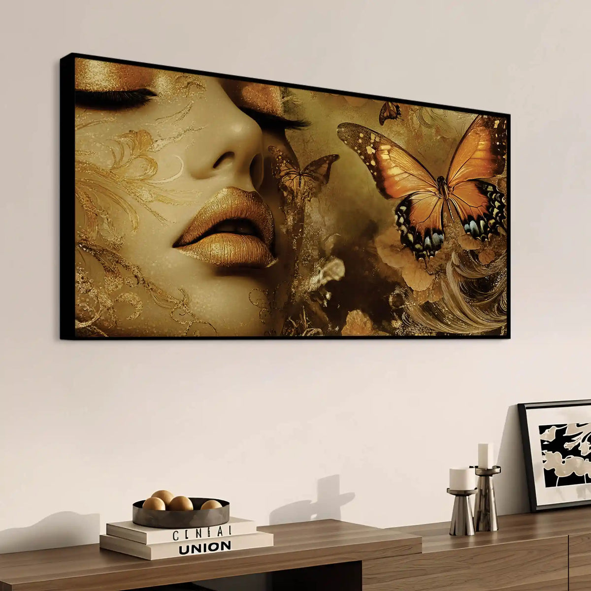 Designer Abstract Woman Face Canvas Wall Art Painting