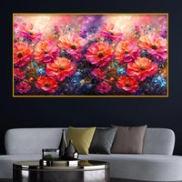 Designer Artistic Blossom Crystal Glass Wall Painting for Elegant Interior Décor