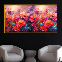 Designer Artistic Blossom Crystal Glass Wall Painting for Elegant Interior Décor