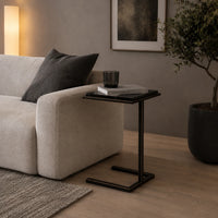 Designer Black Marble Sofa Side Table
