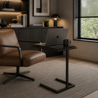 Designer Black Marble Sofa Side Table