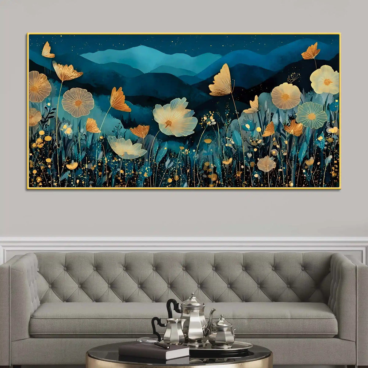 Designer Floral Canvas Wall Art Painting for Home & Office Décor