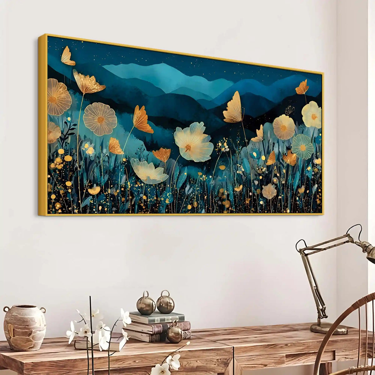 Designer Floral Canvas Wall Art Painting for Home & Office Décor