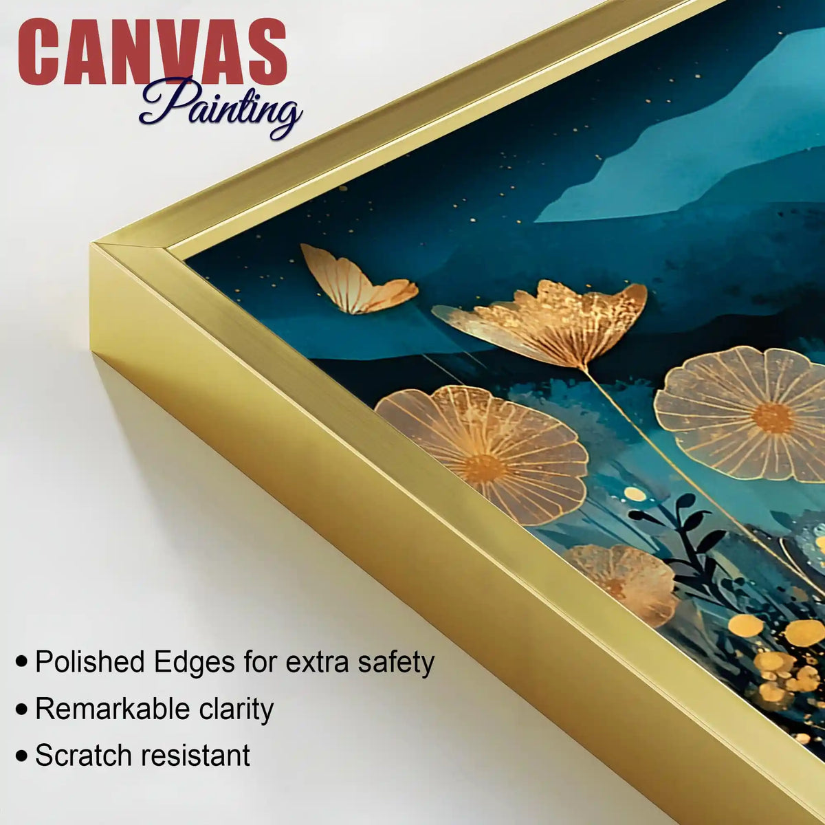 Designer Floral Canvas Wall Art Painting for Home & Office Décor