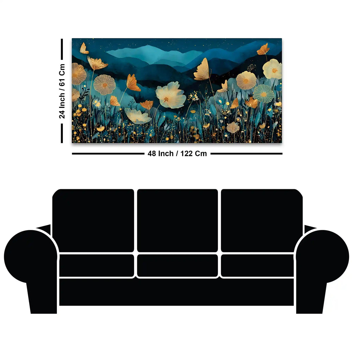 Designer Floral Canvas Wall Art Painting for Home & Office Décor