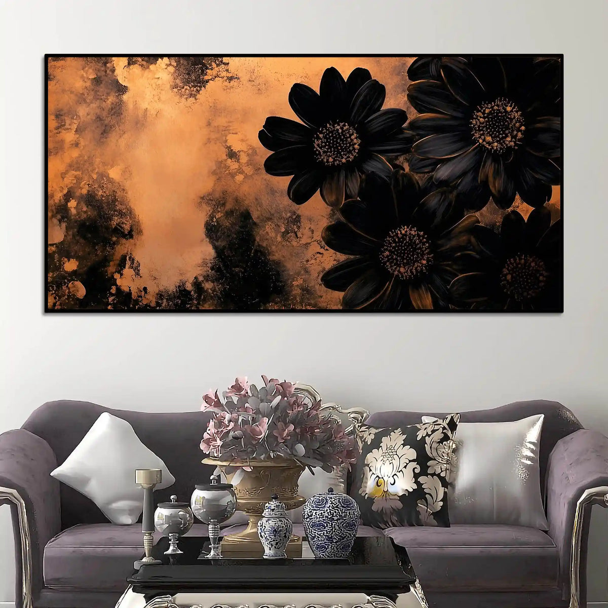 Designer Floral Canvas Wall Painting for Home Interiors