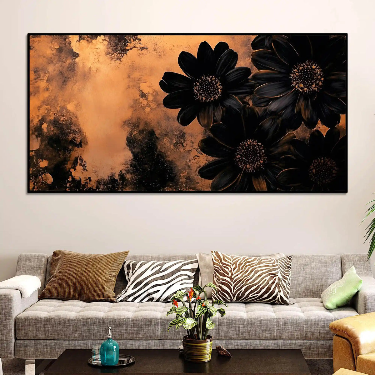 Designer Floral Canvas Wall Painting for Home Interiors