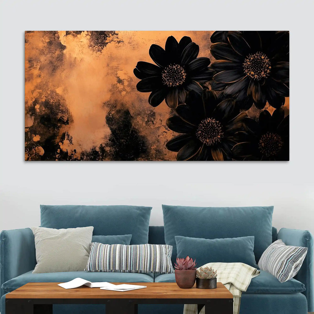 Designer Floral Canvas Wall Painting for Home Interiors
