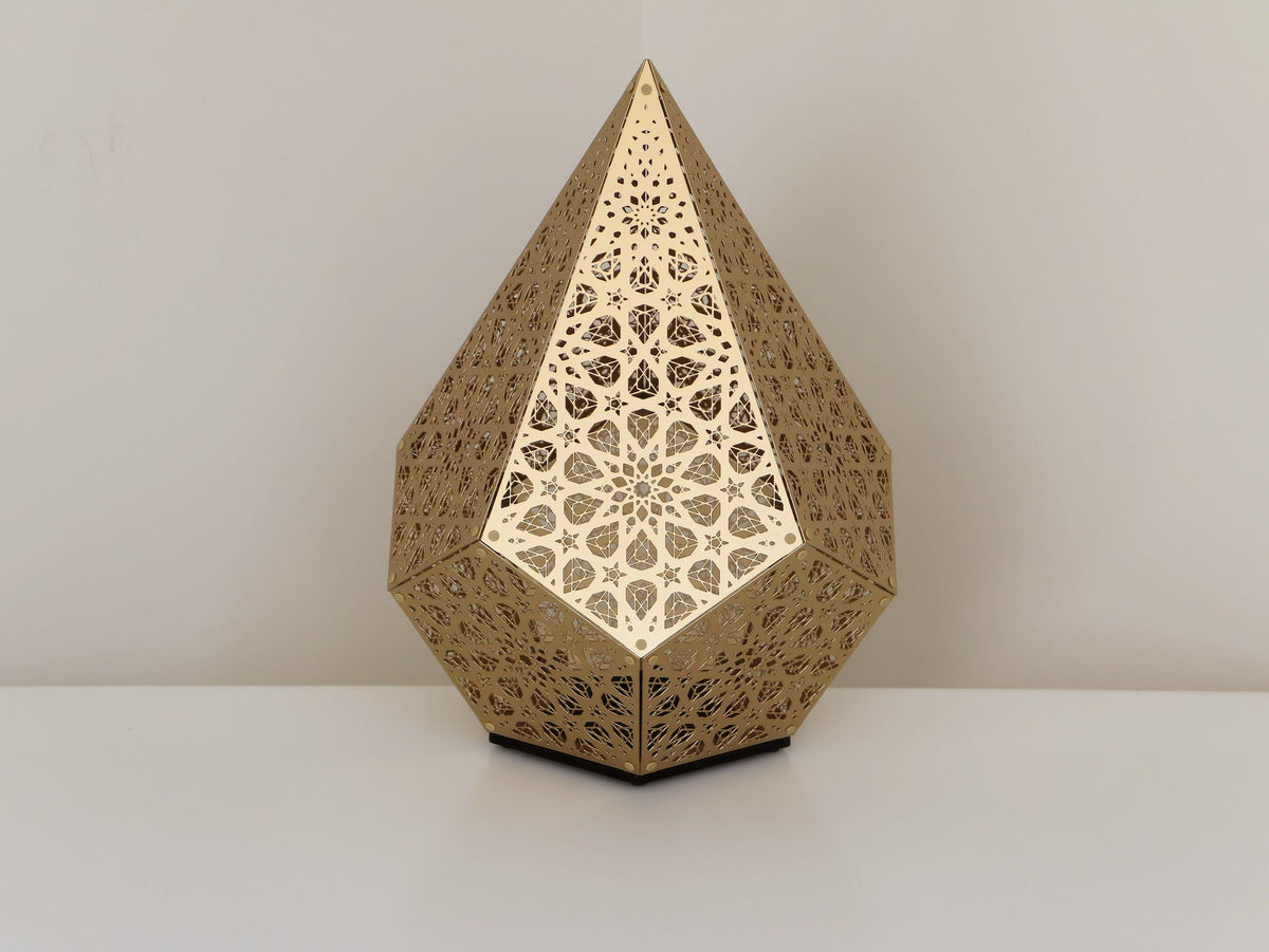 Designer Floral Shadow Casting Table Light
