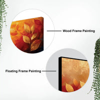 Designer Leaves Canvas Painting for Living Room Wall Decor