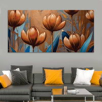 Designer Lotus Flower Canvas Painting for Modern Home