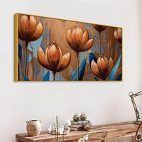 Designer Lotus Flower Canvas Painting for Modern Home