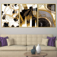 Designer Luxury Textured Acrylic Wall Art Painting Set of 3