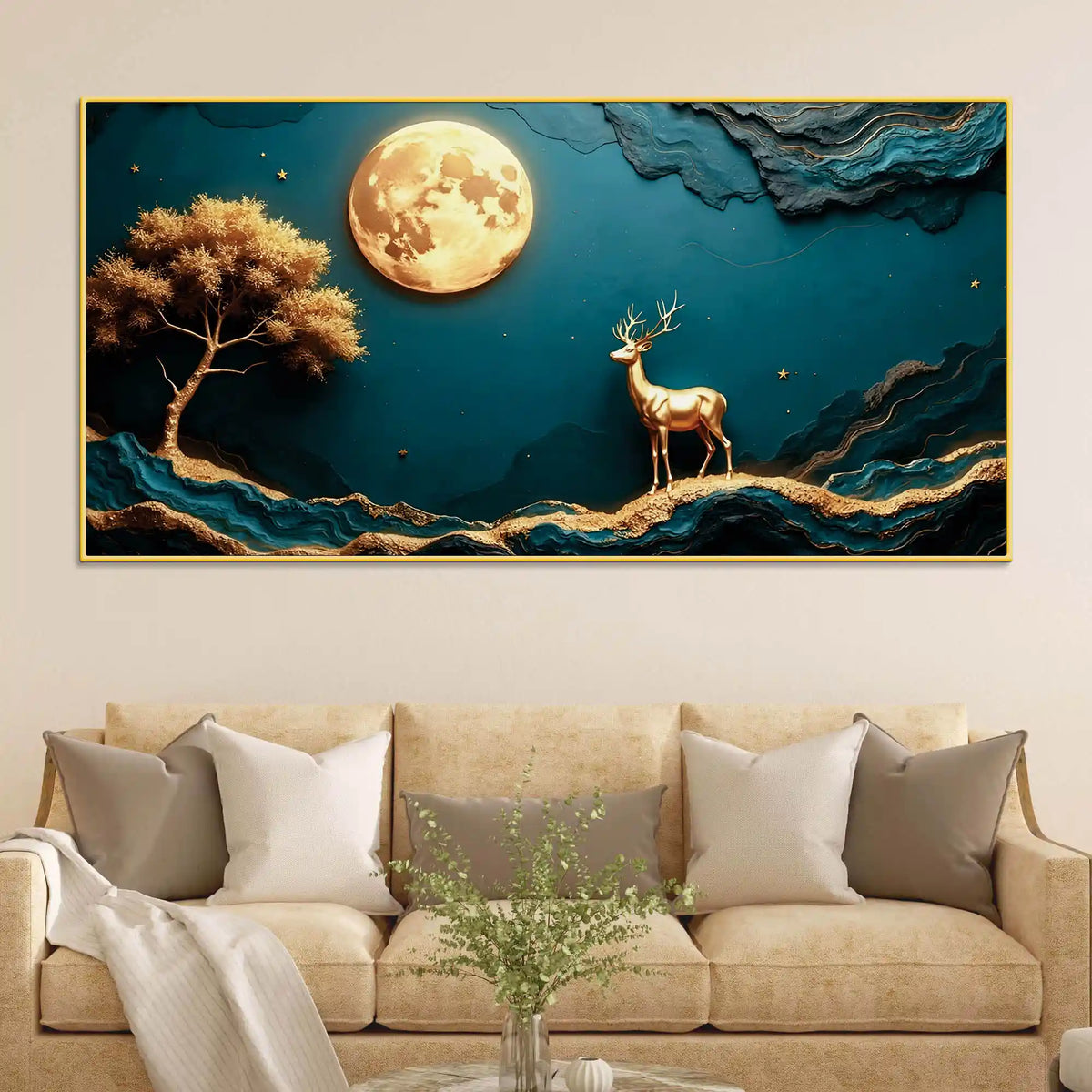 Designer Moon Night Luxury Wall Wall Decor Painting