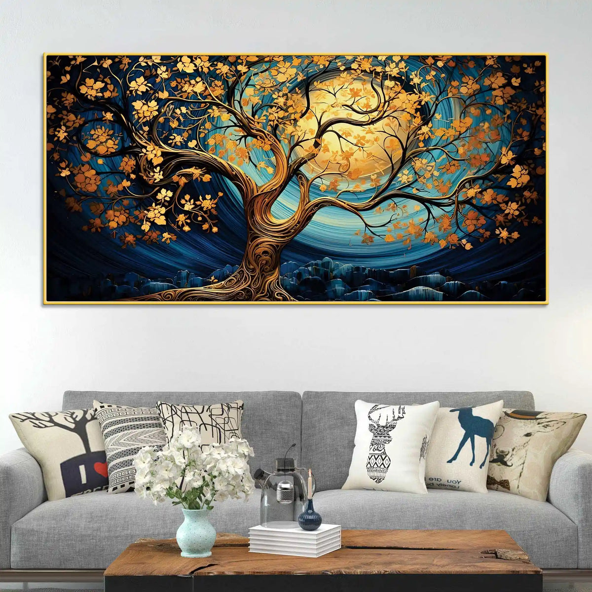 Designer Moonlight Canvas Wall Painting for Home Interiors