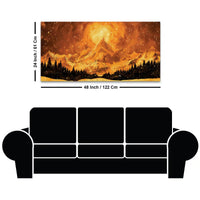 Designer Mountain Sunset Canvas Painting