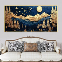 Designer Mountain Wall Art Canvas Painting for Wall Decor