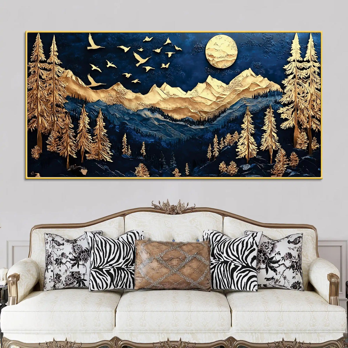 Designer Mountain Wall Art Canvas Painting for Wall Decor