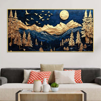 Designer Mountain Wall Art Canvas Painting for Wall Decor