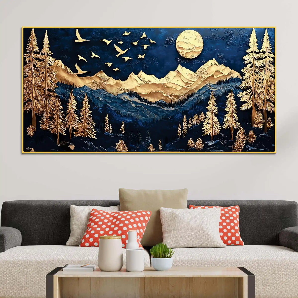 Designer Mountain Wall Art Canvas Painting for Wall Decor