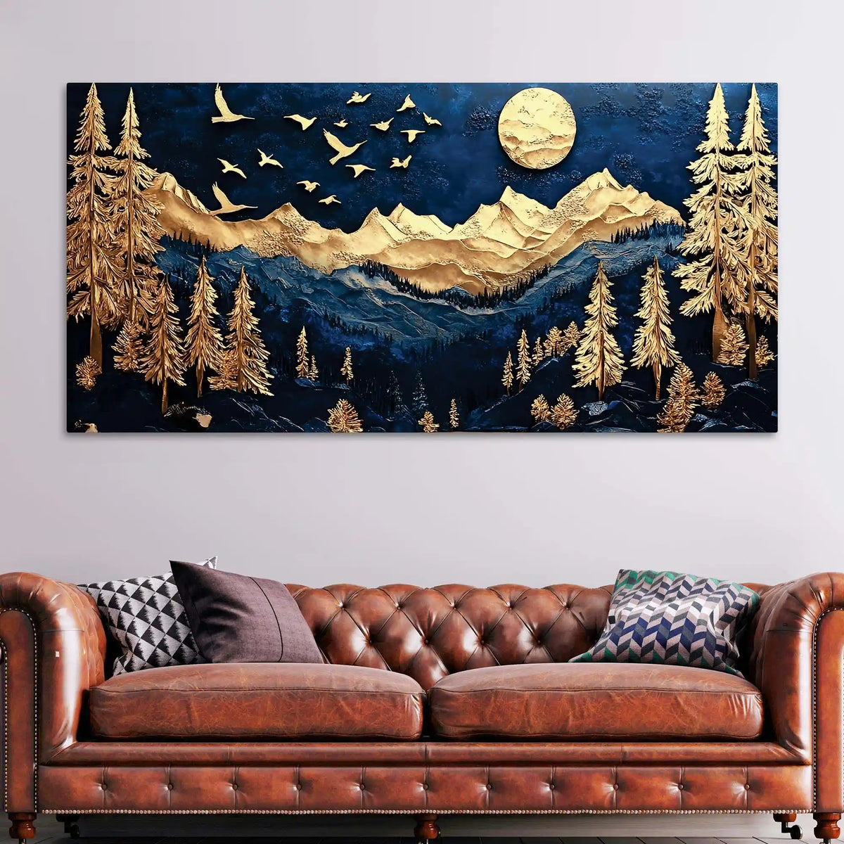 Designer Mountain Wall Art Canvas Painting for Wall Decor