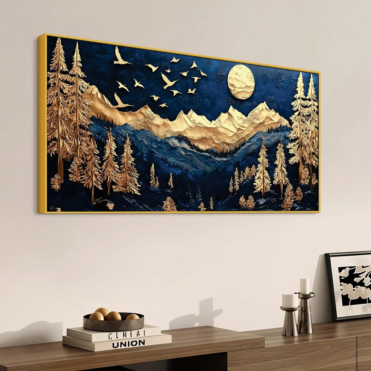 Designer Mountain Wall Art Canvas Painting for Wall Decor