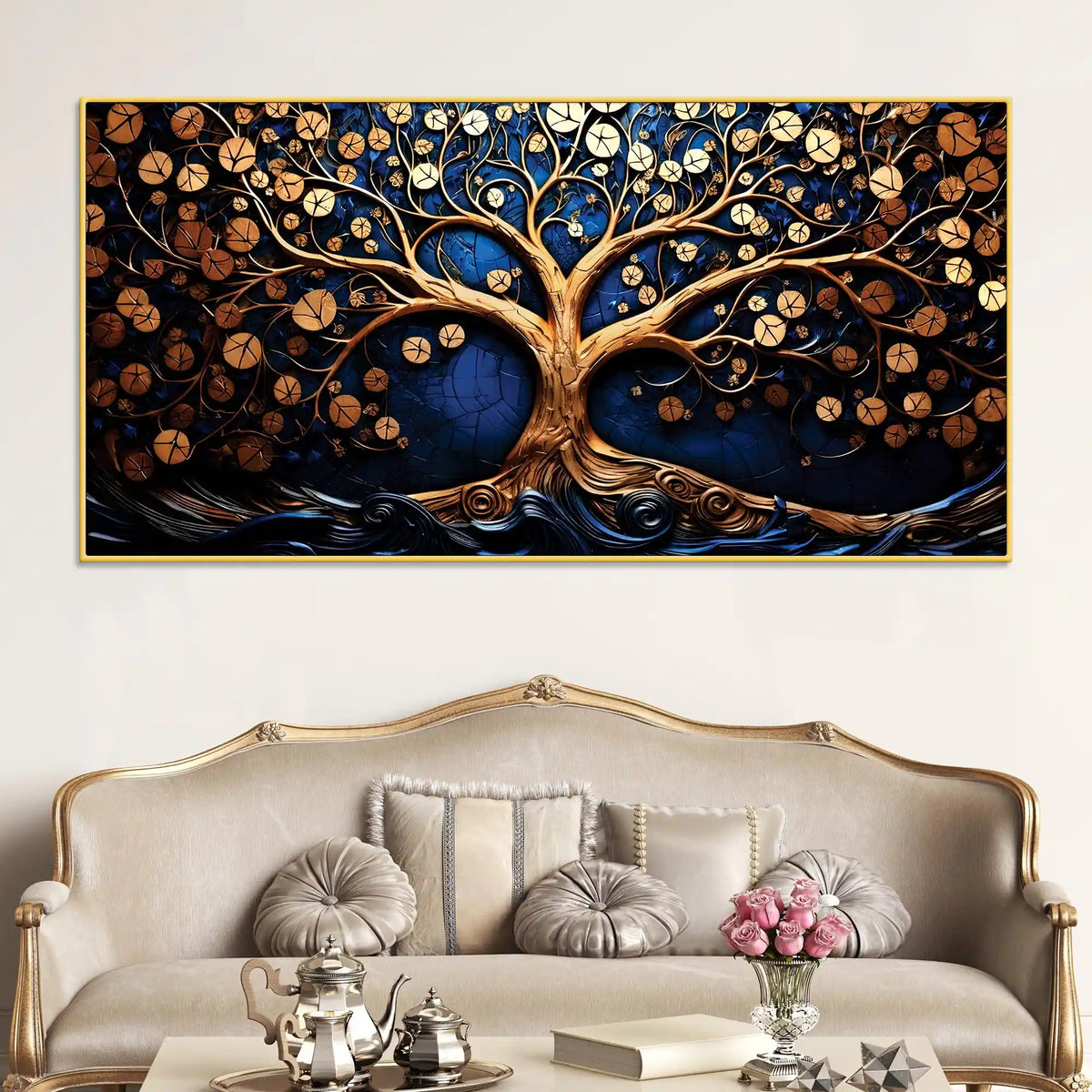 Designer Nature Tree of Life Canvas Painting for Home & Office Décor