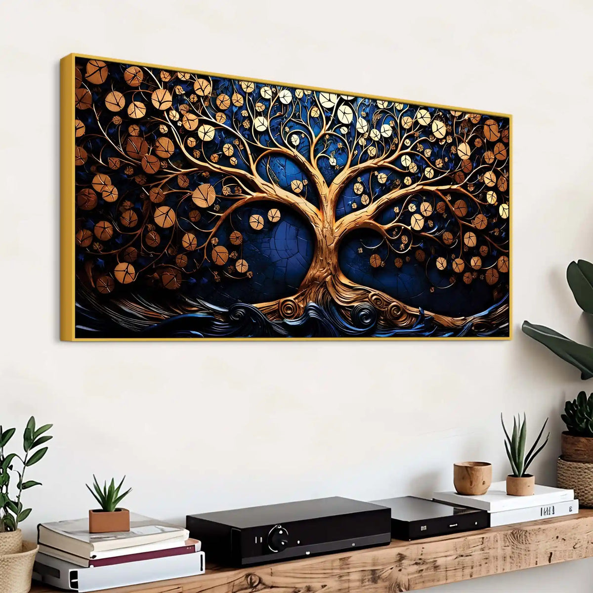 Designer Nature Tree of Life Canvas Painting for Home & Office Décor