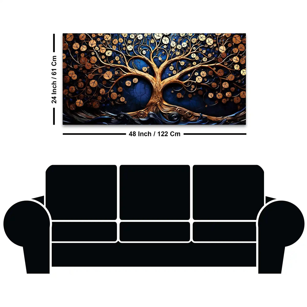 Designer Nature Tree of Life Canvas Painting for Home & Office Décor