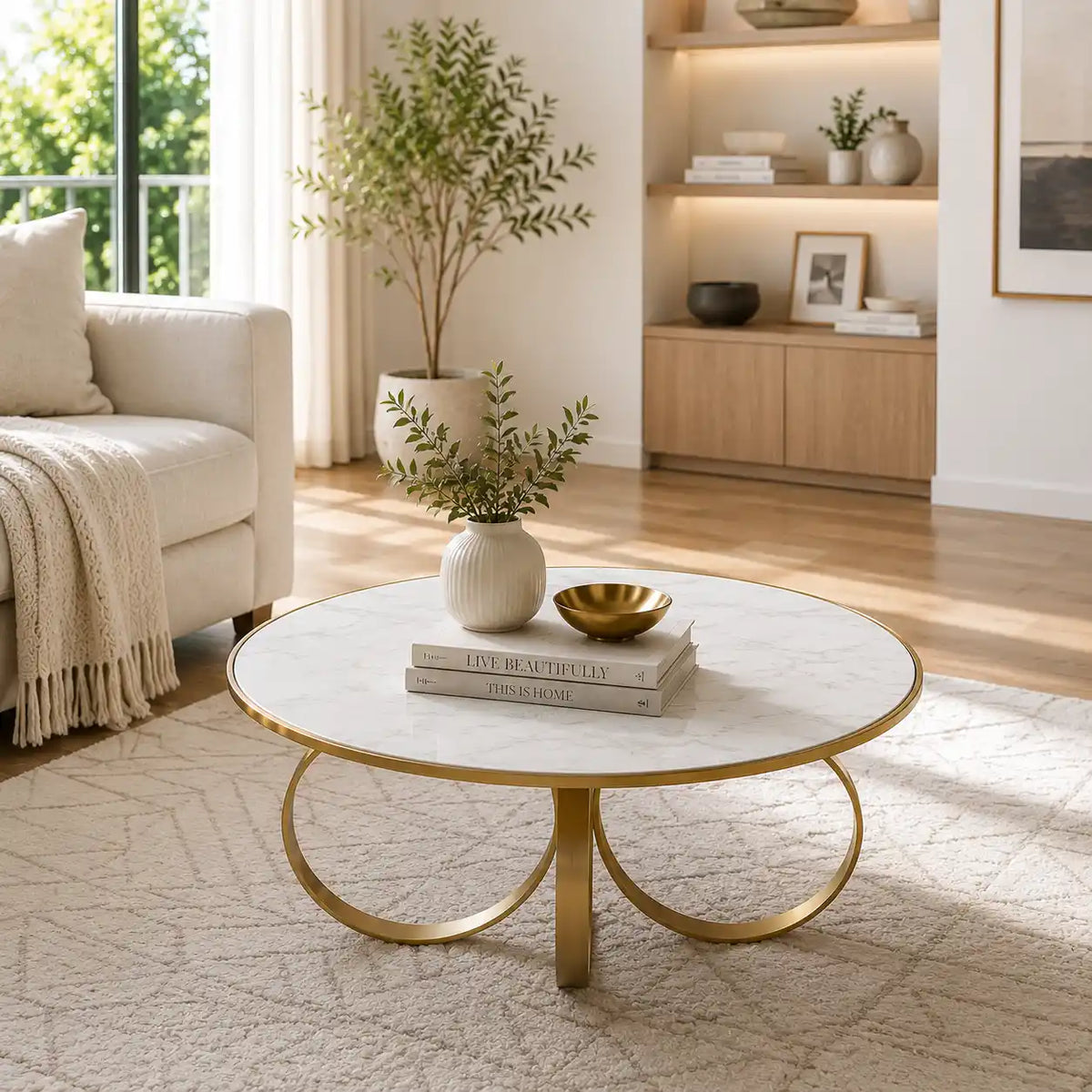 Designer Round Center Table for Modern Living Room Interiors