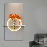 Designer Round LED Wall Decor with Display