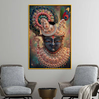 Designer Shrinathji Floating Frame Crystal Wall Painting