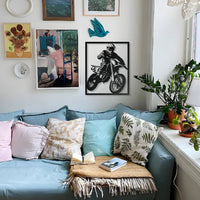 Dirt Bike Rider Metal Wall Art for Rider Room Décor