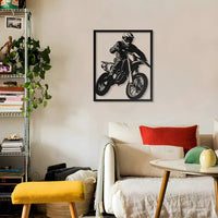 Dirt Bike Rider Metal Wall Art for Rider Room Décor